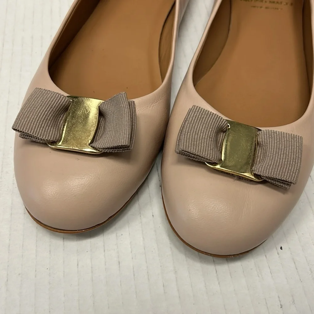 Bruno Magli leather bow flats